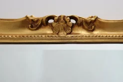 Vergoldeter Französischer Quadratischer Vintage Spiegel im Barockstil, 1950er