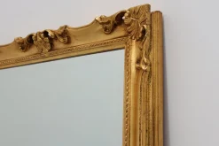 Vergoldeter Französischer Quadratischer Vintage Spiegel im Barockstil, 1950er