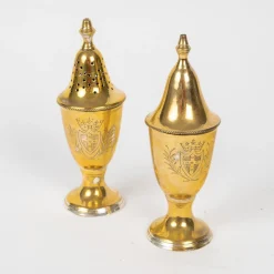 Vergoldete Salz- und Pfefferstreuer im Stil von Napoleon III, Anfang des 20. Jahrhunderts, 2er Set