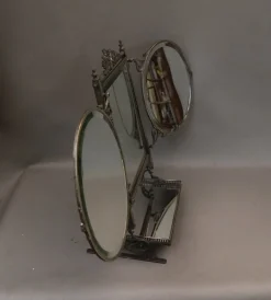 Versilberter Vintage Tischspiegel, 1890er
