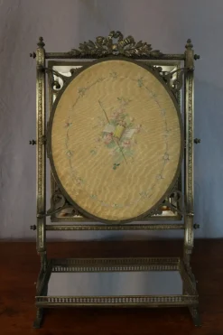 Versilberter Vintage Tischspiegel, 1890er