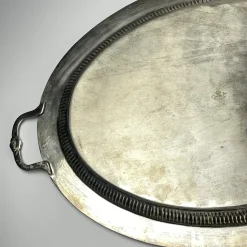 Versilberte Vintage Teekanne & Tablett von Royal Sheffield, England, 1950er, 2er Set