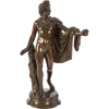 Viktorianischer Künstler, Antike Skulptur des griechischen Gottes Apollo, 19. Jh., Bronze