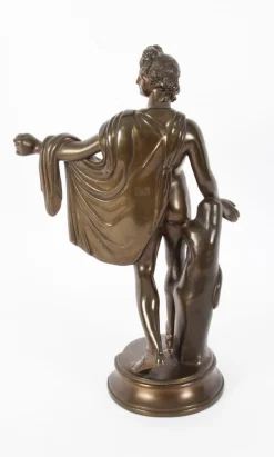 Viktorianischer Künstler, Antike Skulptur des griechischen Gottes Apollo, 19. Jh., Bronze