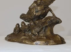 Vilavan, Fasan und ihre Jungen, Frühes 20. Jh., Bronze