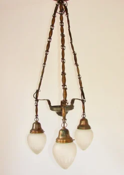 Vintage Art Deco Hängelampe, 1930er