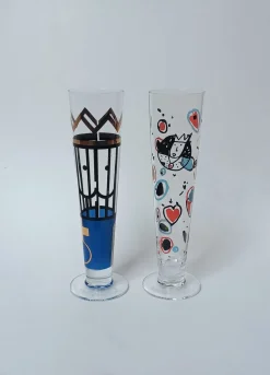 Vintage Biergläser, 1990er, 2er Set
