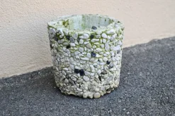 Vintage Blumentopf aus Beton