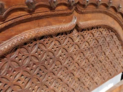 Vintage Doppelbett, Swat-Tal, Pakistan, 1950er