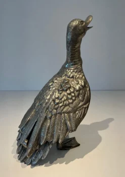 Vintage Enten aus versilberter Bronze, 1970er, 3er Set