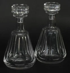 Vintage Harcourt Talleyrand Kristallglas Dekanter Baccarat zugeschrieben, 1950er, 2er Set