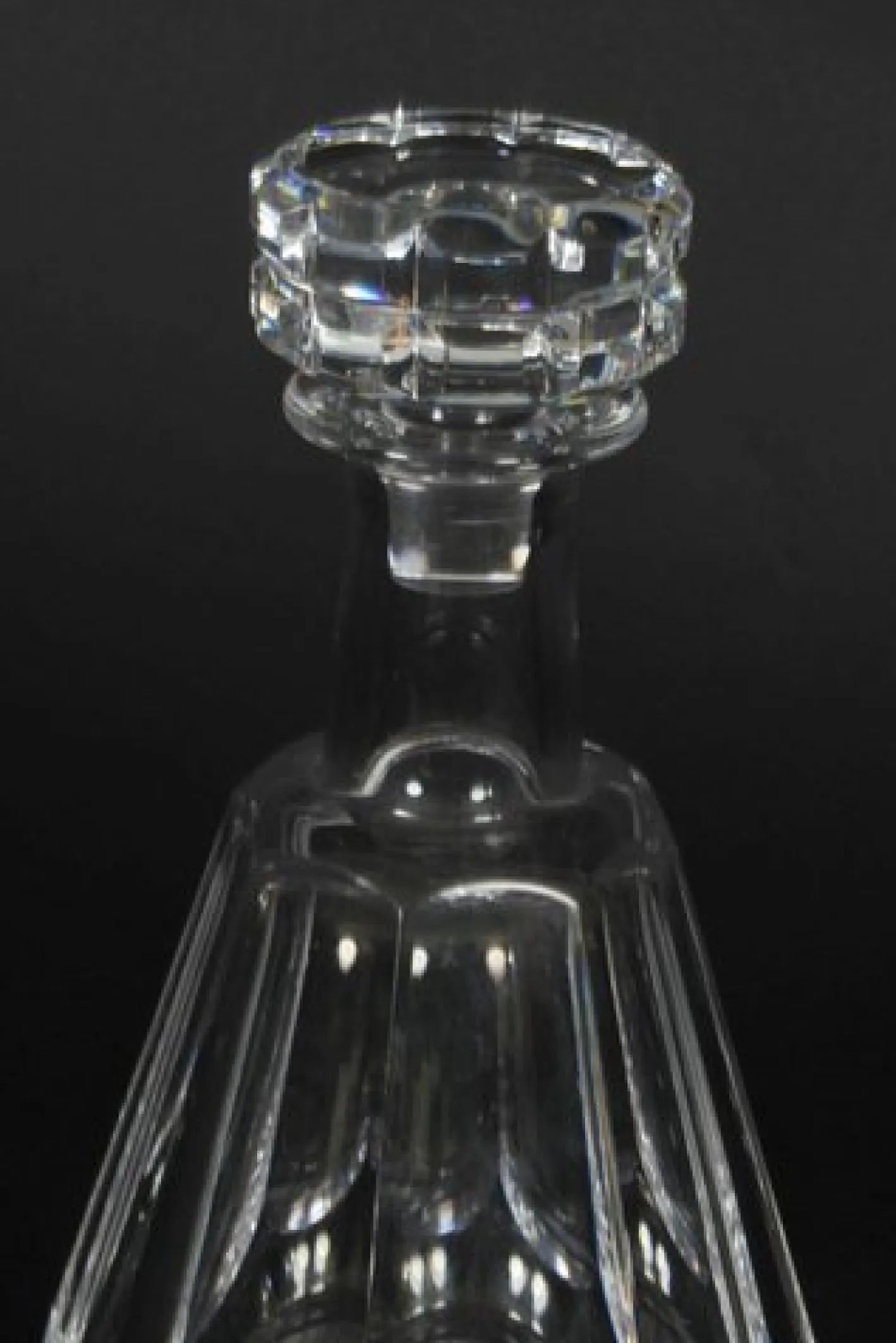 Vintage Harcourt Talleyrand Kristallglas Dekanter Baccarat zugeschrieben, 1950er, 2er Set