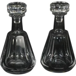 Vintage Harcourt Talleyrand Kristallglas Dekanter Baccarat zugeschrieben, 1950er, 2er Set