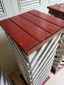 Vintage Holzsäulen, 1950er, 4er Set