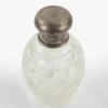 Vintage Jugendstil Liberty Parfümflasche aus Glas und Silberkappe, 1910er