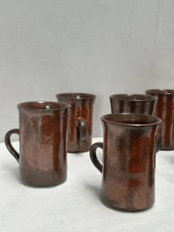 Vintage Kaffeetassen aus Keramik von Carry Heesen, 8er Set