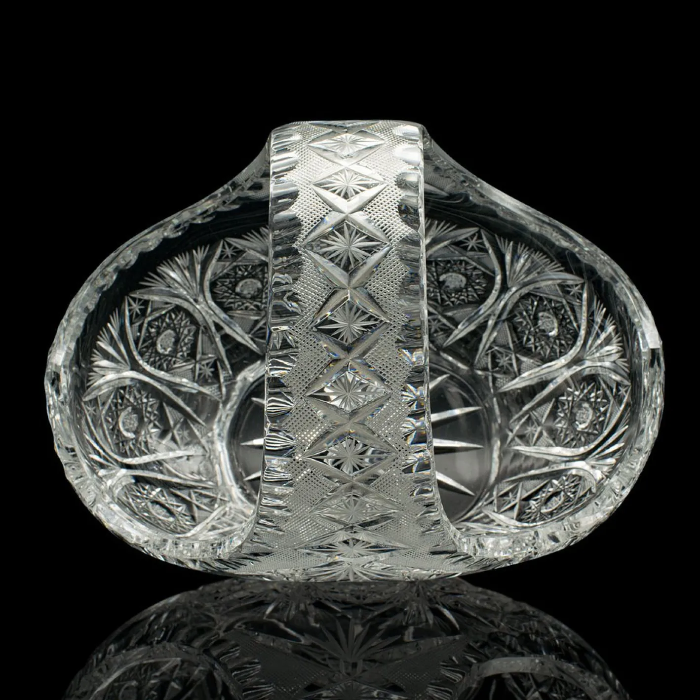 Vintage Obstkrug aus Kristallglas, 1950er