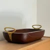 Vintage Schale aus Holz & Messing von Carl Auböck für Werkstätte, Wien, 1960er
