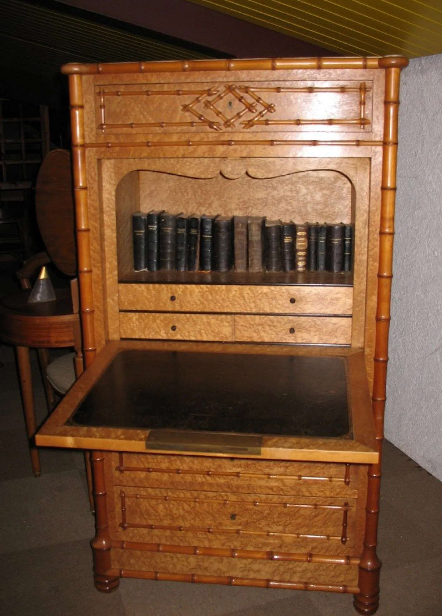 Vintage Sekretär aus Kirschholz & Ahorn