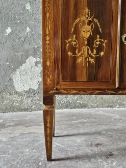 Vintage Sekretär mit Intarsien im Louis XVI-Stil, 1950er