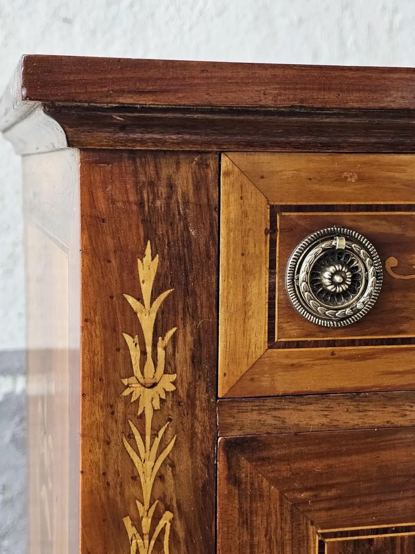 Vintage Sekretär mit Intarsien im Louis XVI-Stil, 1950er