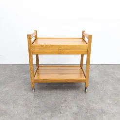 Vintage Servierwagen aus Kiefernholz von Erik Wørts, 1970er