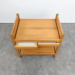 Vintage Servierwagen aus Kiefernholz von Erik Wørts, 1970er