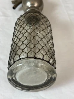 Vintage Siphon aus Glas & Metall, 1900