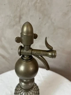 Vintage Siphon aus Glas & Metall, 1900