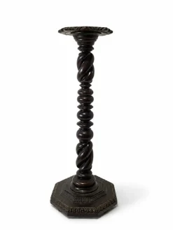 Vintage Säule aus edlem Holz, 19. Jh