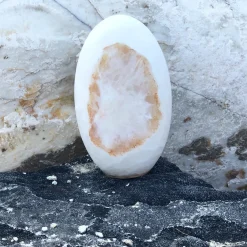 Weiße Rebirth Lichtskulptur aus Onyx von Giulia Archimede