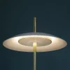 Weiße Signal Stehlampe aus Messing von Shaun Kasperbauer für Souda