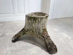 Wood-Effect Concrete Planters, 1950s, Set of 2