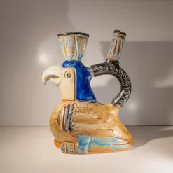 Zoomorphe Keramikvase von Jules Guérin, 1950er