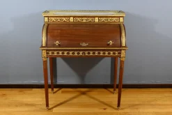 Zylinderförmiger Schreibtisch aus Mahagoni im Louis XVI-Stil, Ende 19. Jh.